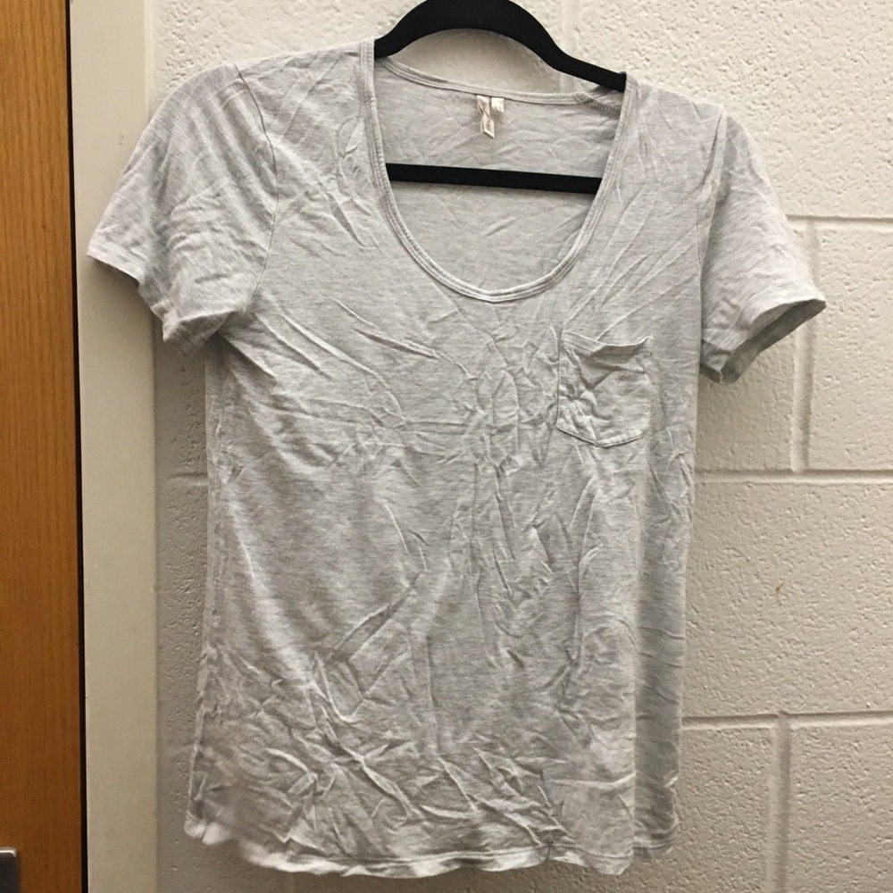 Grey U Neck Shirt